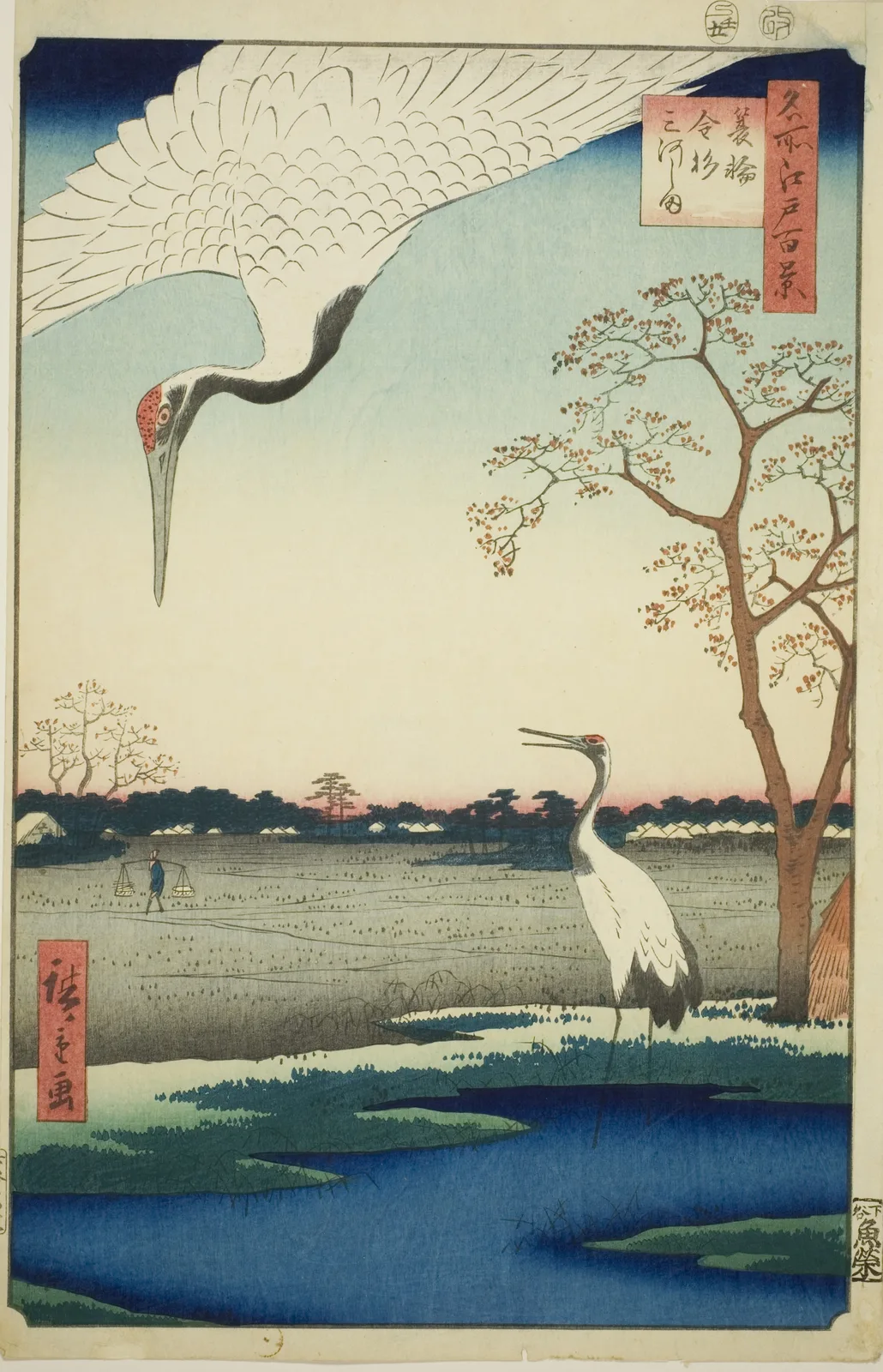 名所江戸百景 蓑輪金杉三河しま