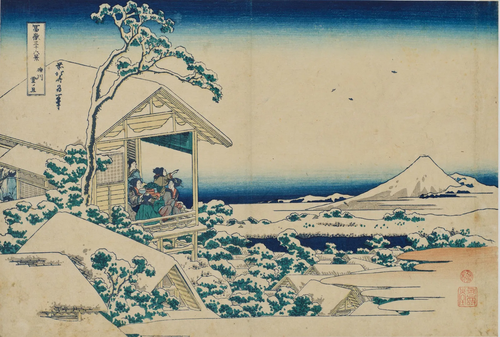 冨嶽三十六景 礫川雪ノ旦